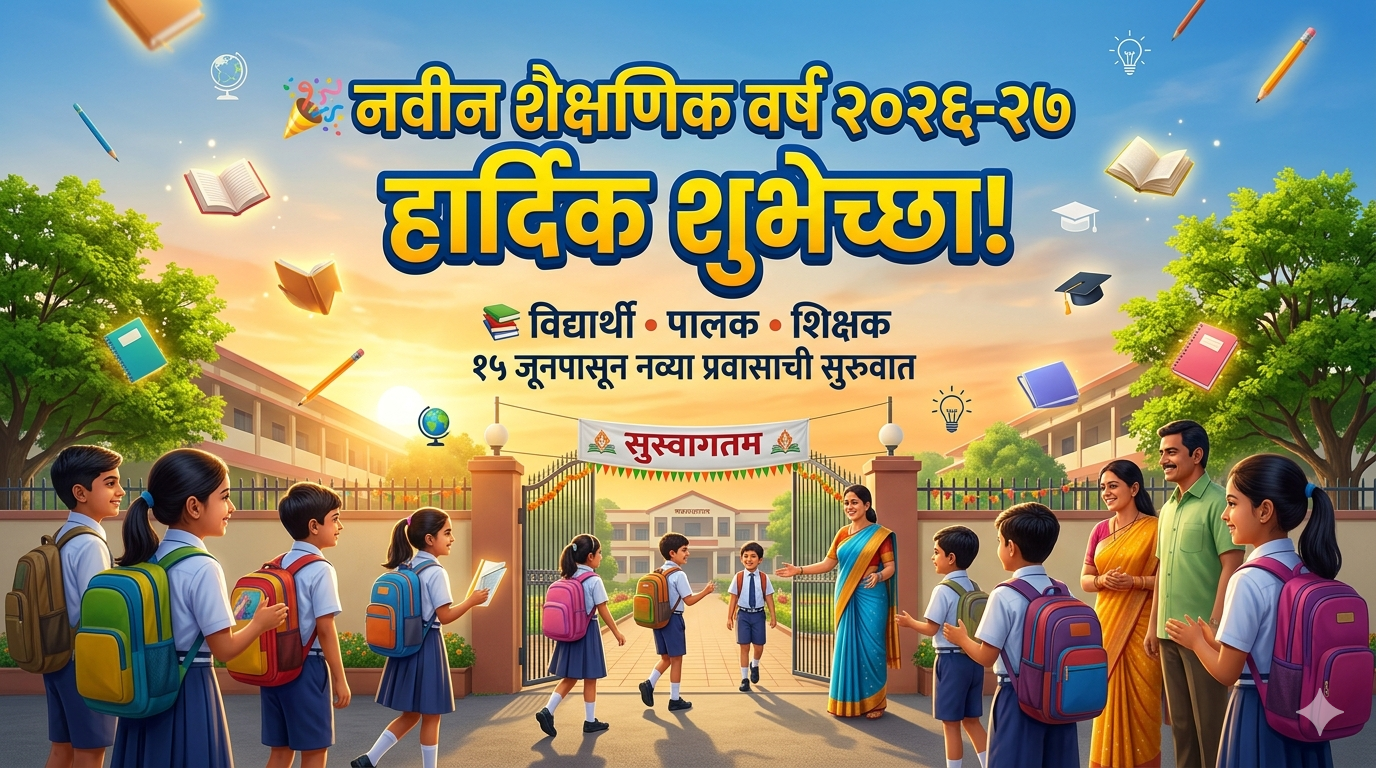 New Educational Year2026 : Wishing Messages for Students Parents and Teachers on June 15 in marathi