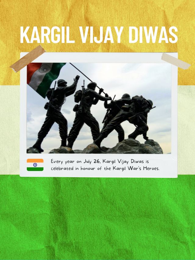 Orange And Green Playful India Kargil Vijay Diwas Instagram Post