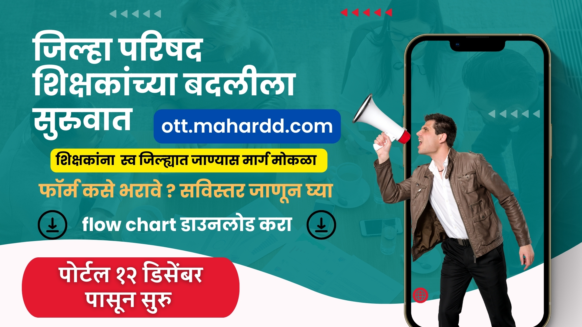 The transfer of Zilla Parishad teachers has started from 12th to 15 December on ottmahardd.com