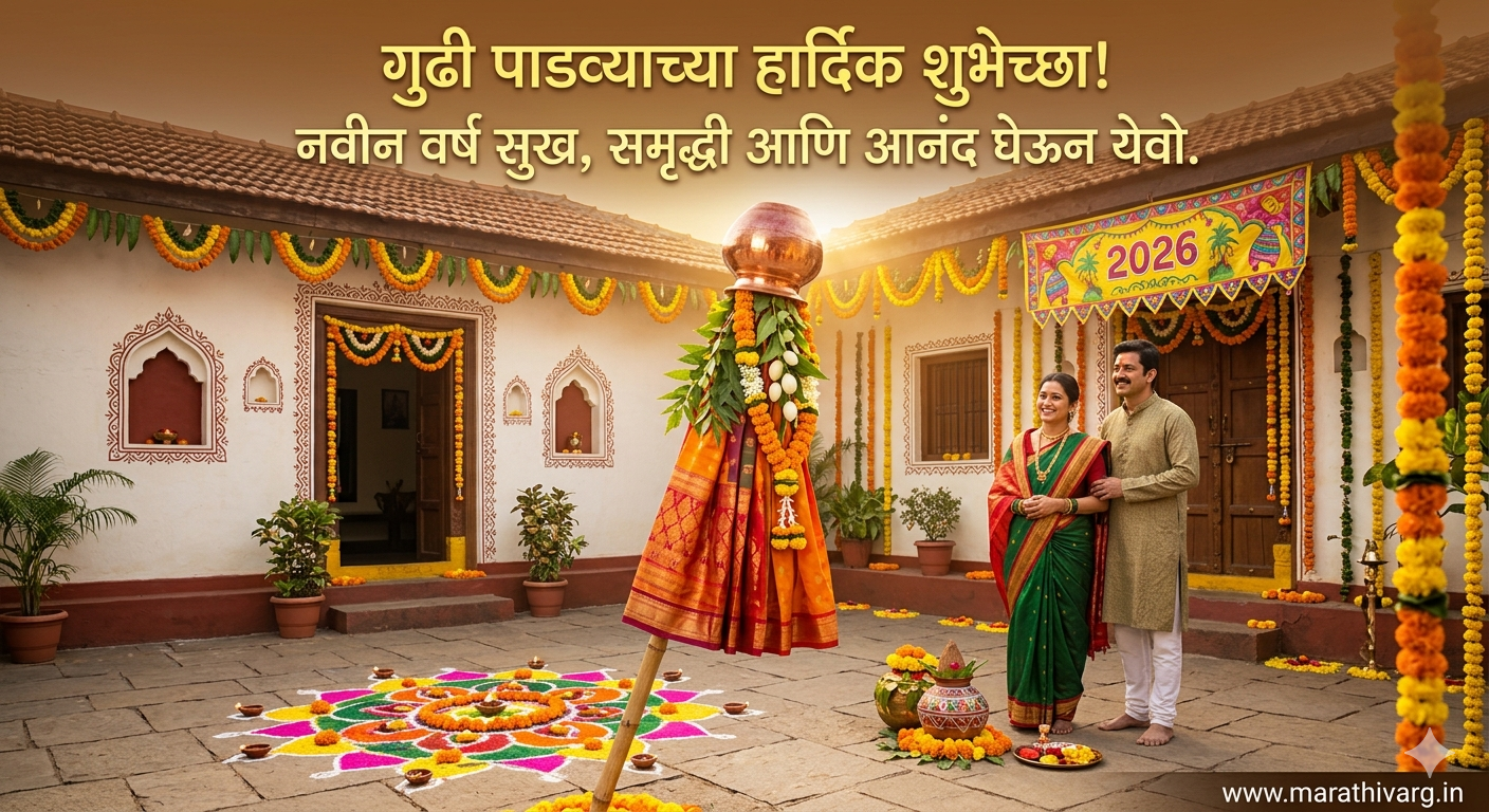 गुढीपाडवा 2026 साठी सुंदर शुभेच्छा इमेज तयार करण्यासाठी 10 Beautiful AI Image Prompts