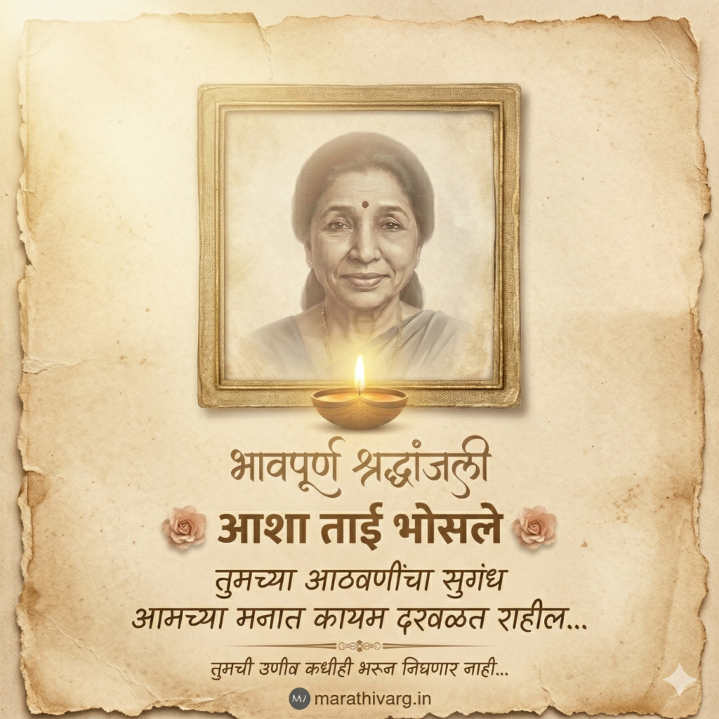 आशा ताई भोसले यांना भावपूर्ण श्रद्धांजली | Condolence Message in Marathi | RIP Aasha Tai Bhosale