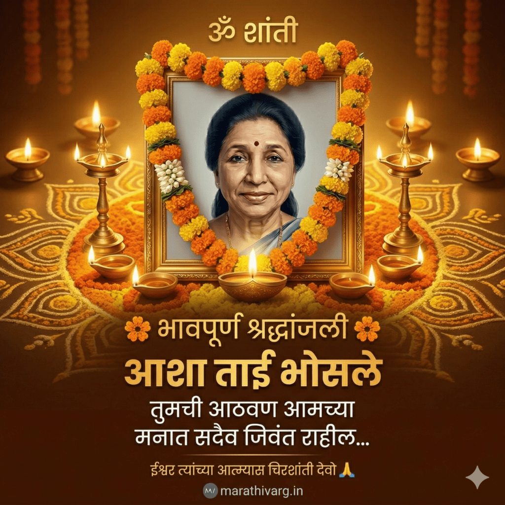 आशा ताई भोसले यांना भावपूर्ण श्रद्धांजली | Condolence Message in Marathi | RIP Aasha Tai Bhosale